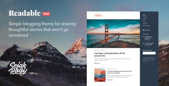 Readable v1.0 - Simple Blogging Theme for Ghost
