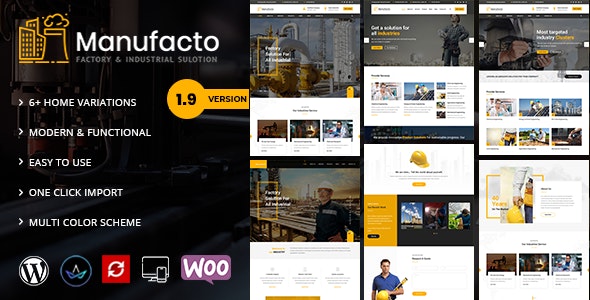 Manufacto v2.4 - Factory WordPress Theme