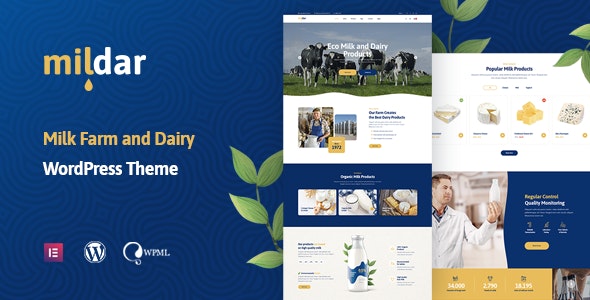 Mildar v1.0.2 - Dairy Farm &amp; Milk WordPress Theme