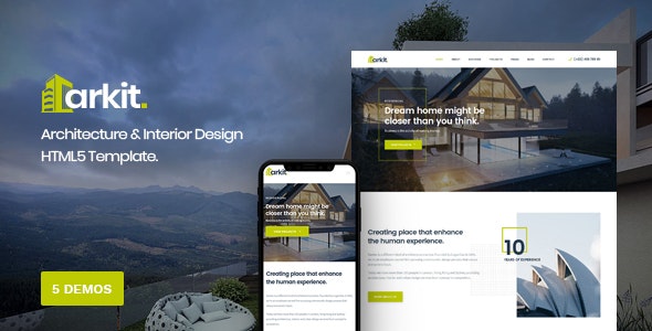 Arkit v1.0 - Architecture &amp; Interior HTML Template