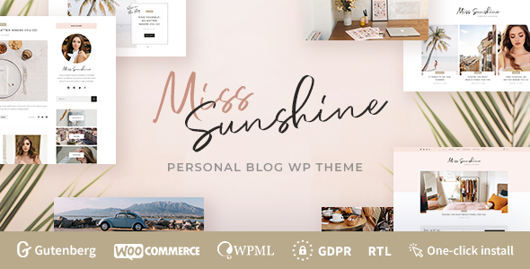 Miss Sunshine v1.0.5 - Lifestyle &amp; Beauty Women Blog