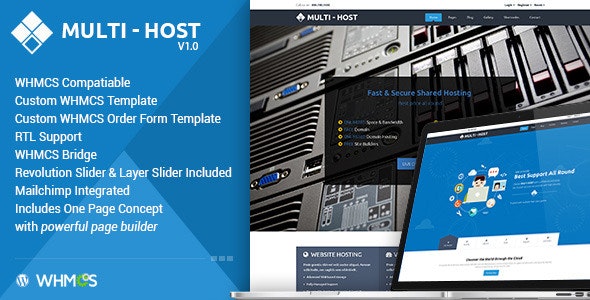 Multi Hosting v2.4 - WHMCS WordPress Theme