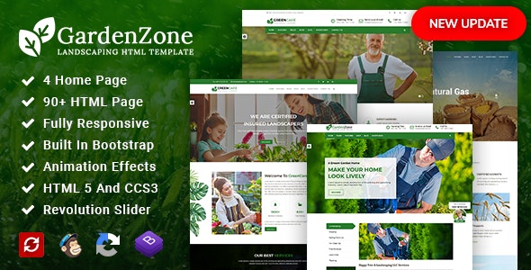 GardenZone v2.3 - Agriculture, Gardening &amp; Landscaping Responsive HTML Template