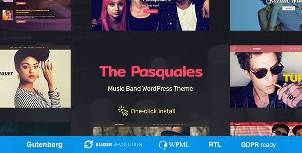 THE PASQUALES V1.0.5 - 乐队、DJ 和艺术家 WP 主题