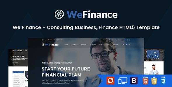 WE FINANCE V1.0 - 咨询业务 HTML5 模板