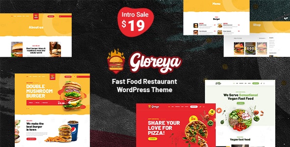 Gloreya v1.6 - Fast Food WordPress Theme