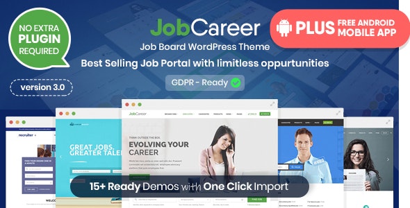 JobCareer v3.7 - Job Board Responsive WordPress Theme