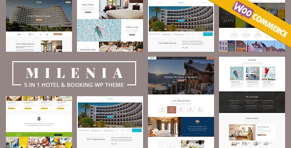Milenia v1.2.6 - Hotel & Booking WordPress Theme