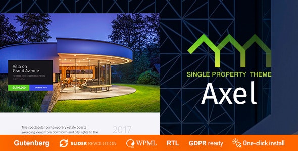 Axel v1.0.6 - Single Property Real Estate Theme