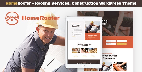 HomeRoofer v1.0.3 - Roofing Company Services & Construction WordPress Theme