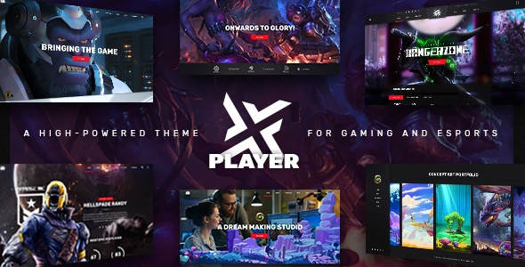 PlayerX v1.10.1 - A High-powered Theme for Gaming and eSports