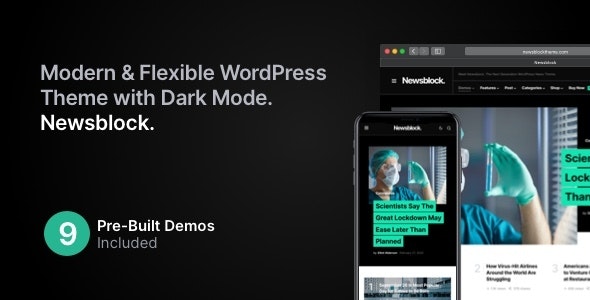 Newsblock v1.0.9 - News & Magazine WordPress Theme with Dark Mode
