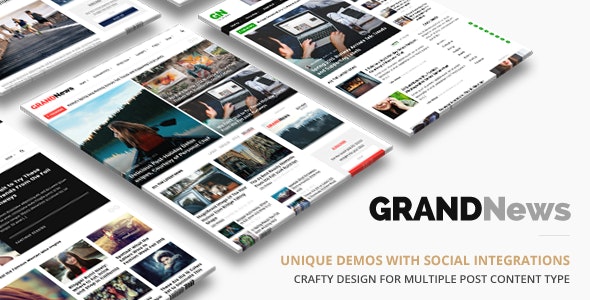 Grand News v3.3.1 - Magazine Newspaper WordPress