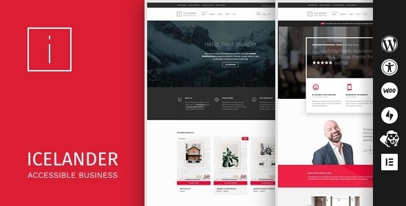 Icelander v1.5.5 - Accessible Business Portfolio & WooCommerce WordPress Theme