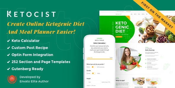 Ketocist v1.2.47 - Keto Diet WordPress Theme