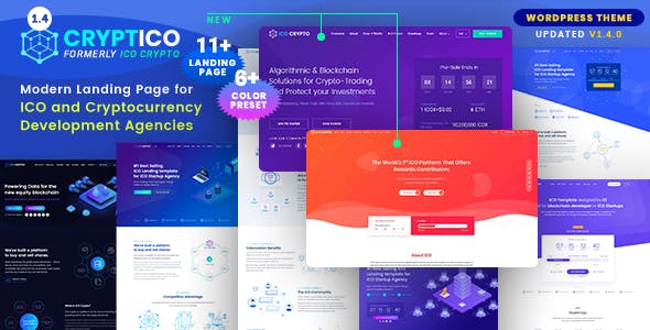 Cryptico v1.4.8 - ICO Crypto Landing & Cryptocurrency Theme