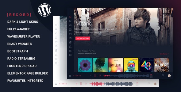 Rekord v1.4.7 - Ajaxify Music - Events - Podcasts Multipurpose WordPress Theme