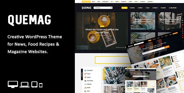 Quemag v1.1 – Creative WordPress Theme for Bloggers