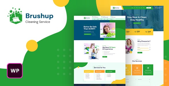 Brushup v1.0 - Cleaning Service Company WordPress Theme