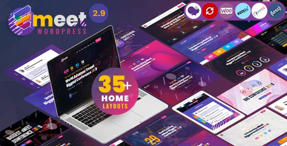 Emeet v2.9.0 - Event, Conference & Meetup WordPress Theme