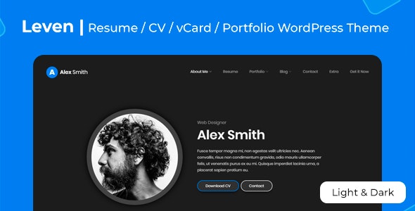 Leven v1.5.3 - CV/Resume Theme