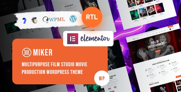 Miker v1.0 - Movie and Film Studio WordPress Theme