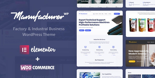 Manufacturer v1.3.2 - Factory and Industrial WordPress Theme