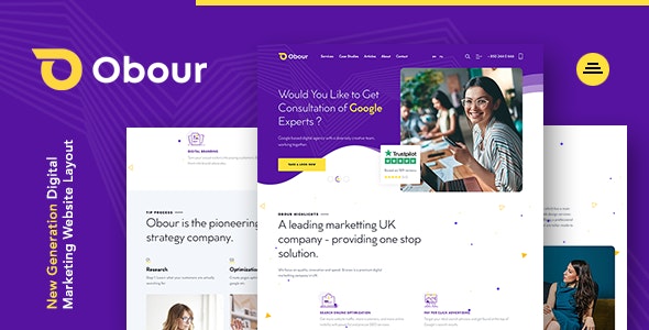 Obour v1.0.0 - Digital Marketing Agency WordPress Theme