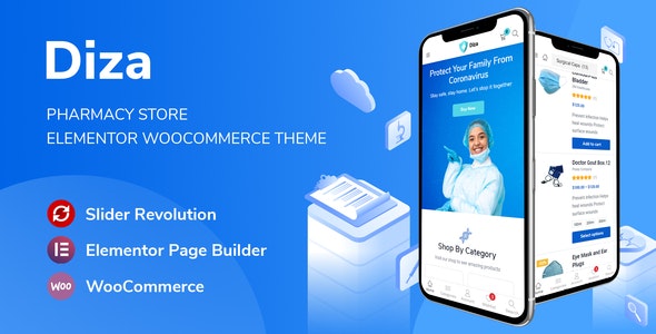 Diza v1.1.3 - Pharmacy Store Elementor WooCommerce Theme