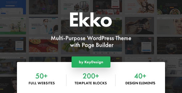 Ekko v2.4 - Multi-Purpose WordPress Theme with Page Builder