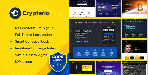 Crypterio v2.3.5 - ICO and Cryptocurrency WordPress Theme