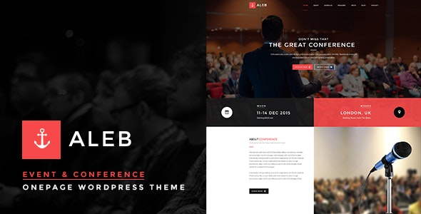 Aleb v1.3.4 - Event Conference Onepage WordPress Theme