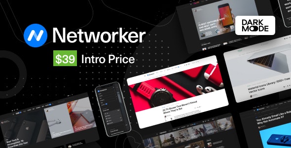 Networker v1.0.3 - Tech News WordPress Theme with Dark Mode