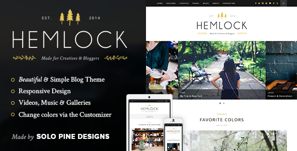 Hemlock v1.8.3 - A Responsive WordPress Blog Theme