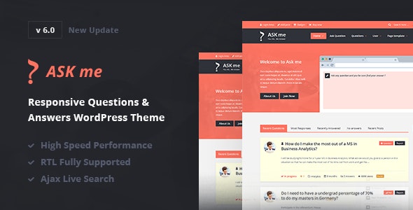 Ask Me v6.4.2 - Responsive Questions &amp; Answers WordPress