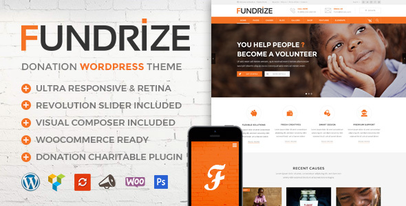 Fundrize v1.15 - Responsive Donation &amp; Charity Theme