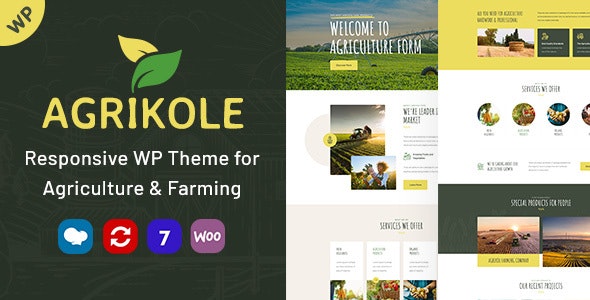 Agrikole v1.6 - Responsive WordPress Theme for Agriculture &amp; Farming