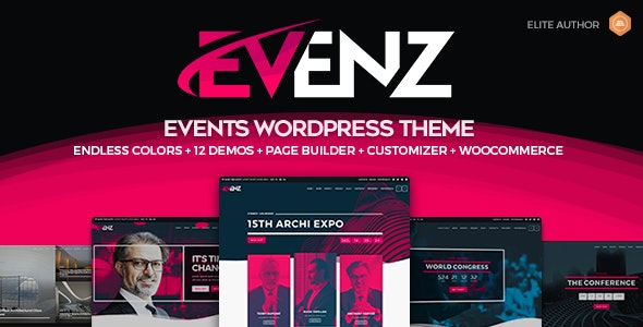 Evenz v1.2.8 - Conference and Event WordPress Theme