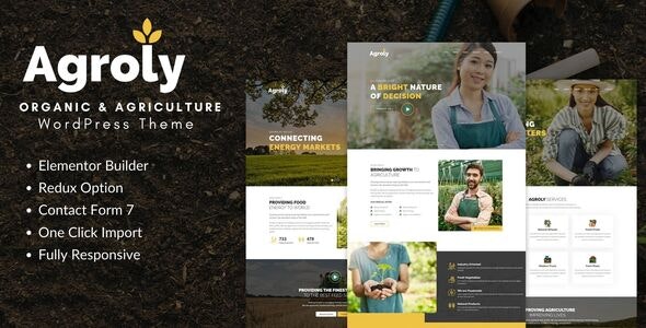 Agroly v1.0 - Organic &amp; Agriculture Food WordPress Theme