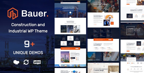 Bauer v1.10 - Construction and Industrial WordPress Theme