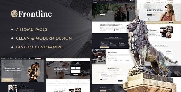 Frontline v1.0.1 - Attorney &amp; Lawyer WordPress Theme