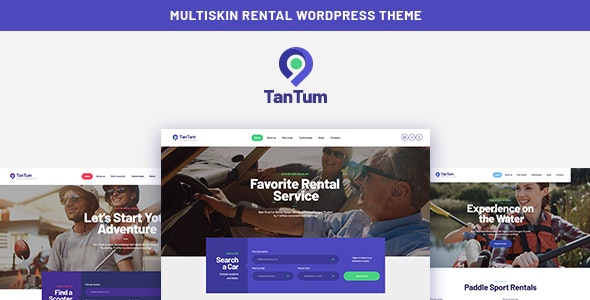 TanTum v1.1.1 - Car, Scooter, Boat &amp; Bike Rental Services WordPress Theme