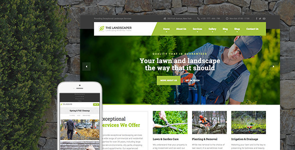 The Landscaper v2.4.2 - Lawn &amp; Landscaping WP Theme