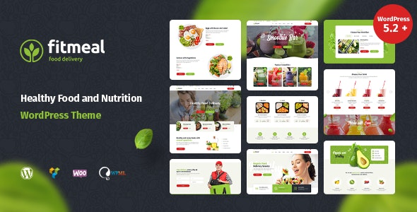 Fitmeal v1.2.5 - Organic Food Delivery and Healthy Nutrition WordPress Theme