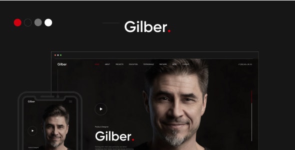 Gilber v1.0.0 - Personal CV/Resume WordPress Theme