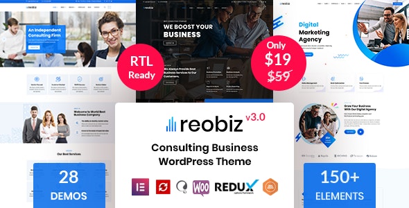 Reobiz v3.5 - Consulting Business WordPress Theme
