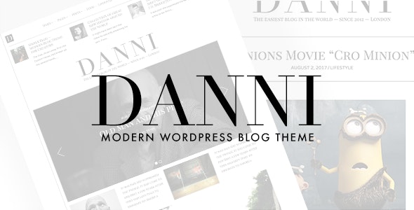 Danni v1.0.2 - Minimalist WordPress Blog Theme