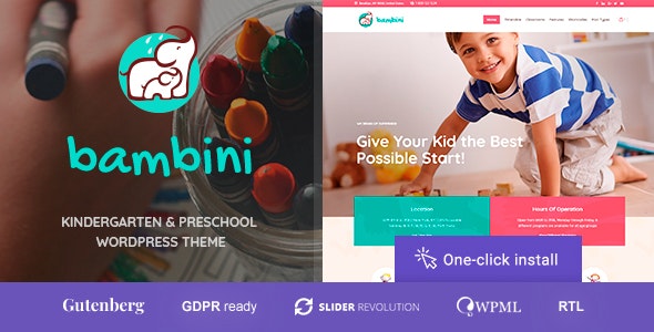 Bambini v1.0.7 - Kindergarten &amp; Pre-School Theme