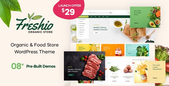 Freshio v1.7.0 - Organic &amp; Food Store WordPress Theme