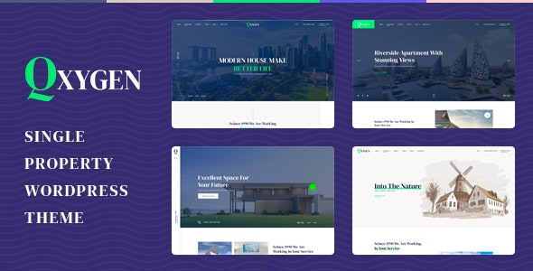 Qxygen v1.0.1 - Single Property WordPress Theme